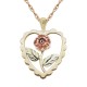 Rose in Heart Pendant - by Coleman